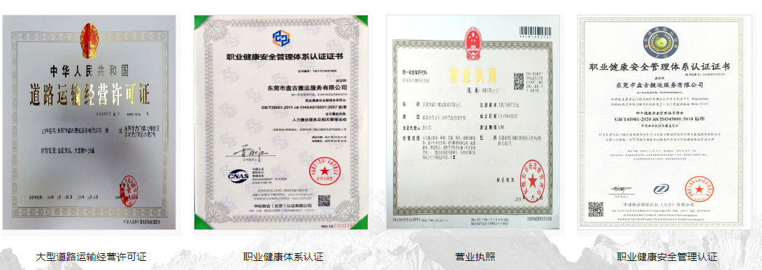 安全資質(zhì)展示